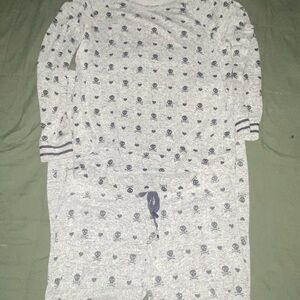 P.J. Salvage Women’s 
Pajama Set - Gray and Black Skull Print